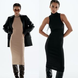 2 for 1 | ZARA HIGH COLLAR RIB DRESS